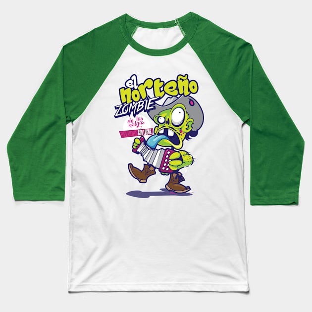 norteño zombie Baseball T-Shirt by jorgewilliams7th